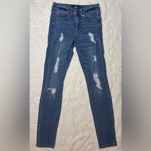 AERO Classic Blue Ripped Skinny Jeans